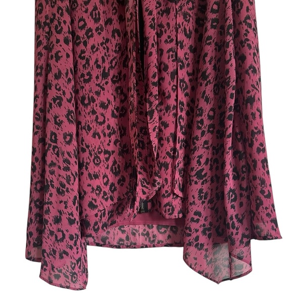 ALL SAINTS JADA LEOPARD ROAR PRINT PINK SIZE SMALL - Picture 10 of 15